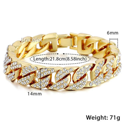Miami Gold Curb Cuban Bracelet WEM Support (www.WEM.support)