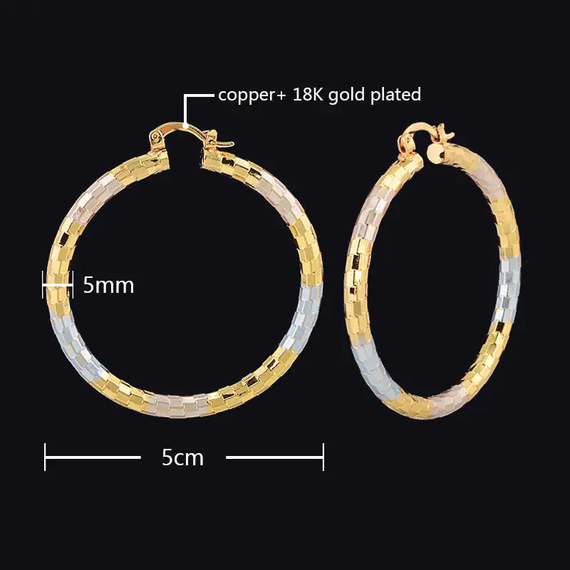 Simple Gold Women's Metal Alloy Earrings WEM Support (www.WEM.support)
