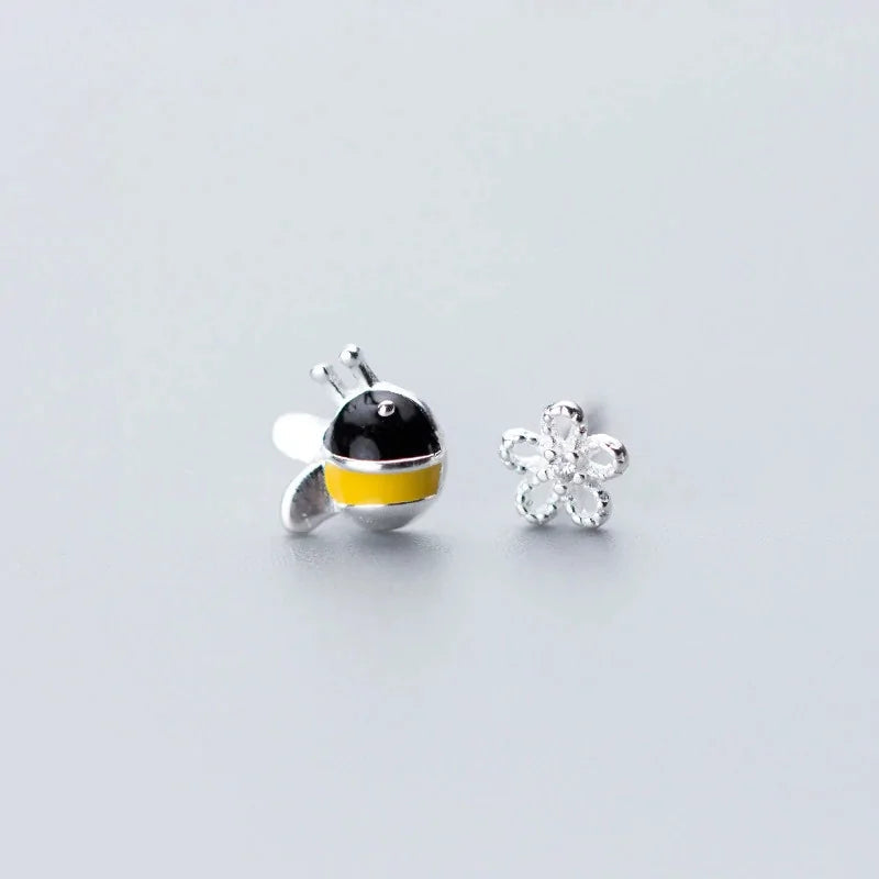 Bee and Flower Variation Earrings WEM Support (www.WEM.support)