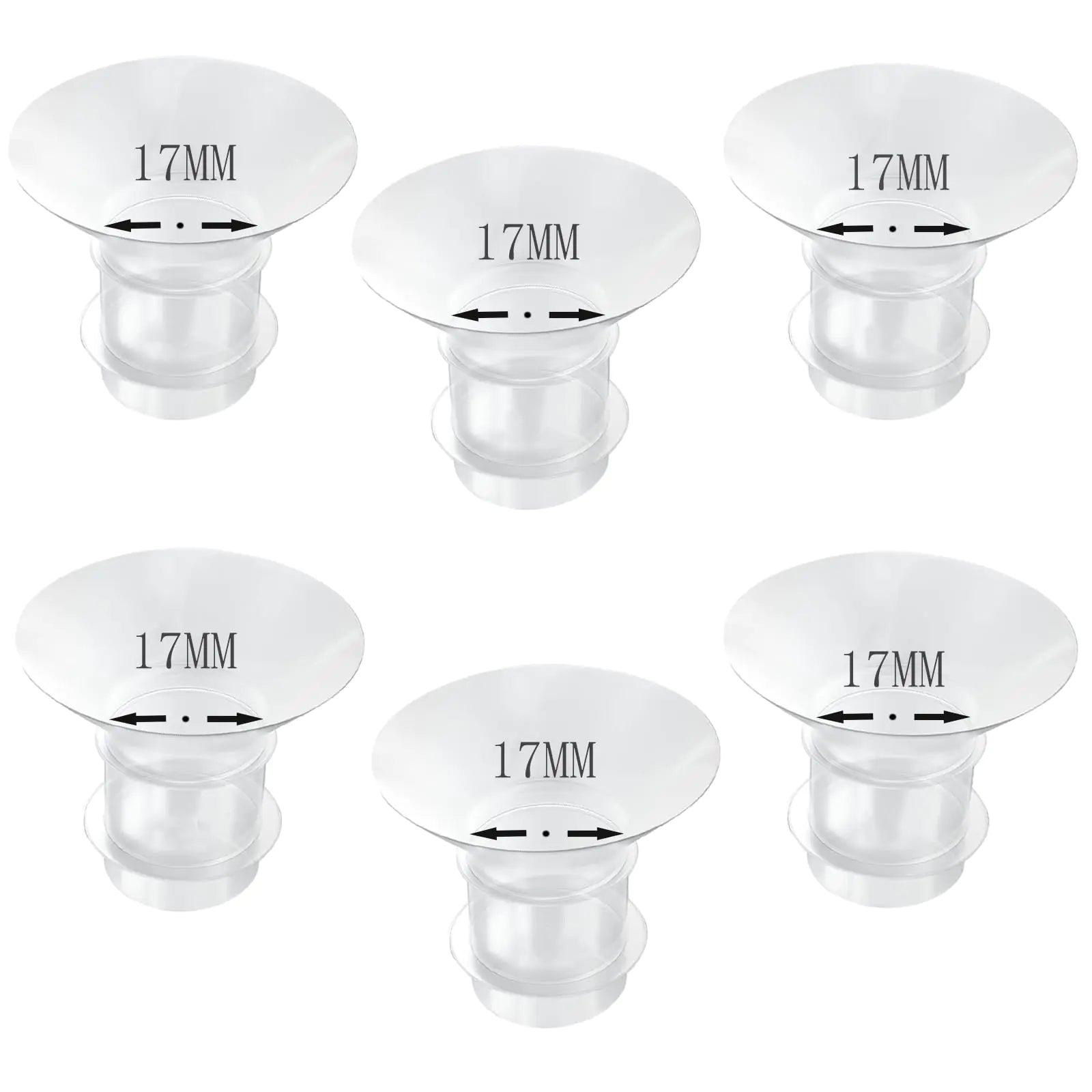 bliblo 6pcs Inserto de Brida 17mm Compatible con Medela/TSRETE/momcozy Silicona Libre de BPA para Escudo de Bomba de Lactancia Portátil/Inserto de Brida, Recolector de Leche Universal 24mm HejK.com