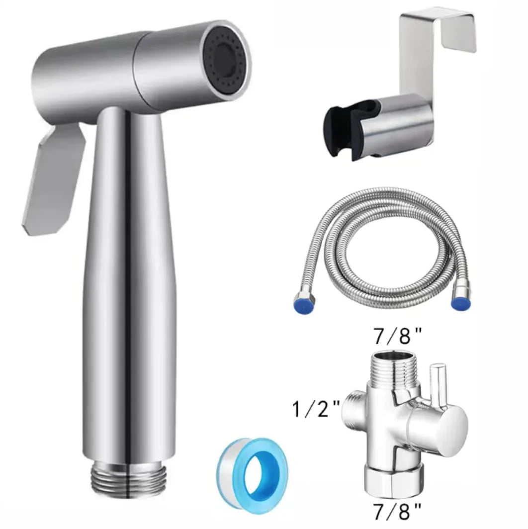 304 Stainless Steel Toilet Spray Gun Set WEM Support (www.WEM.support)