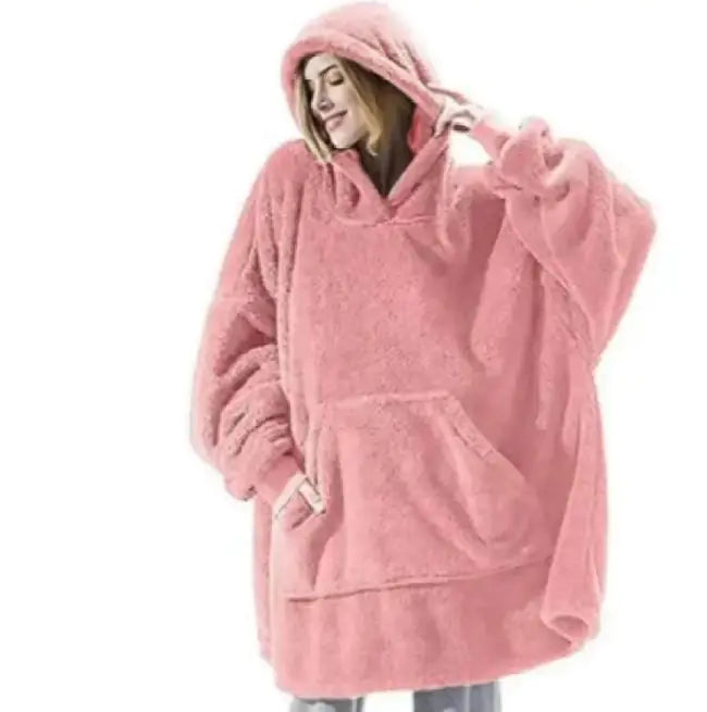 Comfortable Loose Double-Sided Fleece Thicker Wearable Blanket WEM Support (www.WEM.support)
