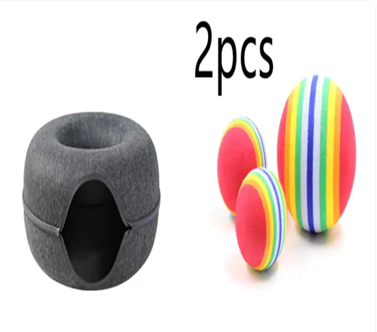 Round Woolen Cat Nest & Tunnel HejK.com Marketplace LLC