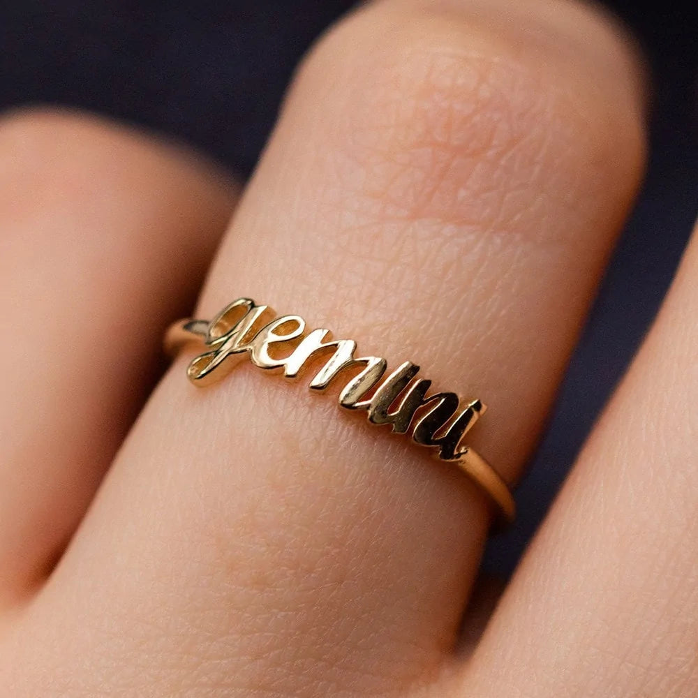 Thin Open Gold Zodiac Rings WEM Support (www.WEM.support)