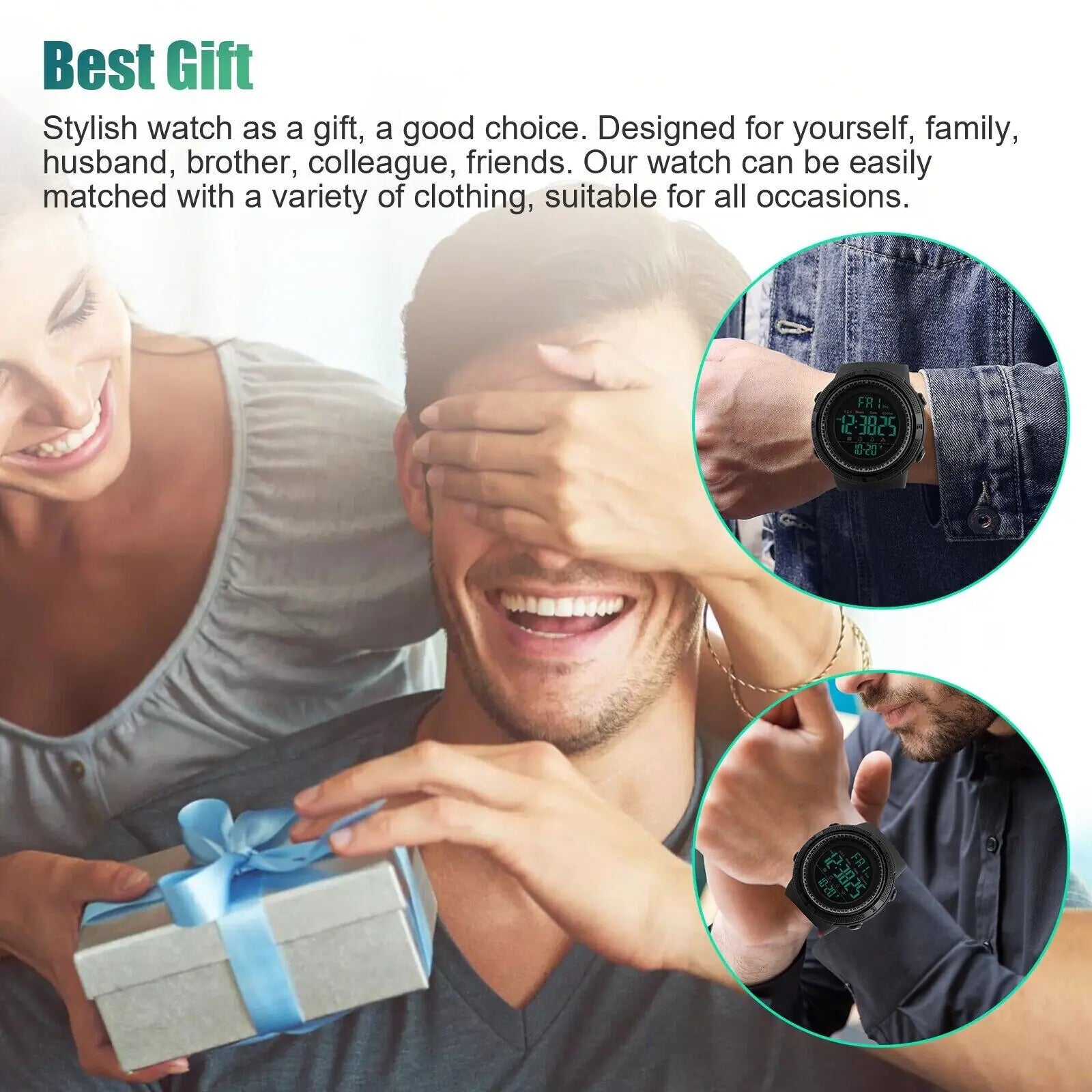 SKMEI Men's Digital Army Military Sport Quartz Analog Chrono Waterproof Watch US WEM Support (www.WEM.support)