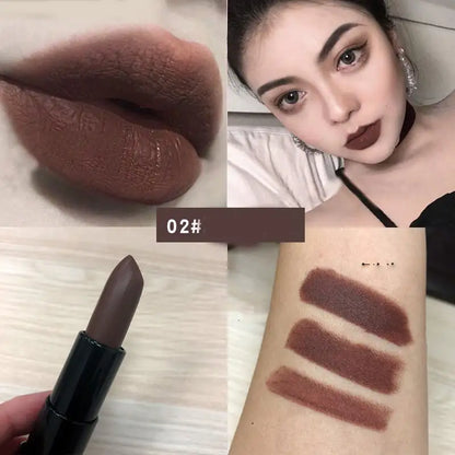 Dark Purple Chocolate Brown Matte Lipstick