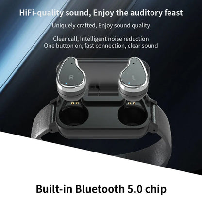 Smart Binaural Bluetooth Headphones with Fitness Bracelet and Heart Rate Monitor WEM Support (www.WEM.support)