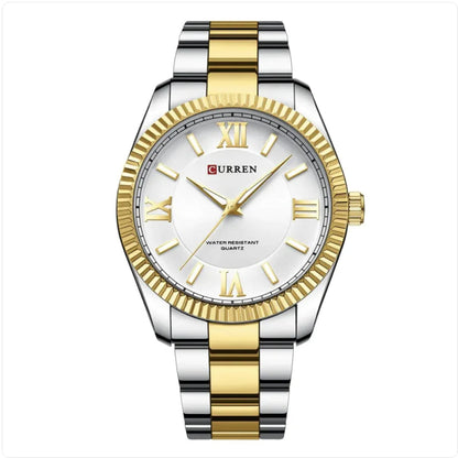 Men's Luminous Quartz Watch with Steel Strap WEM Support (www.WEM.support)