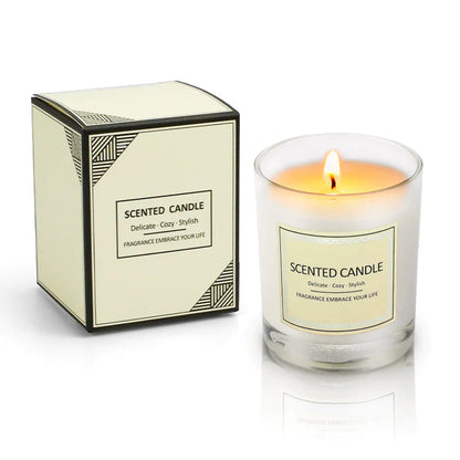 Small Glass Cup Aromatherapy Candle WEM Support (www.WEM.support)