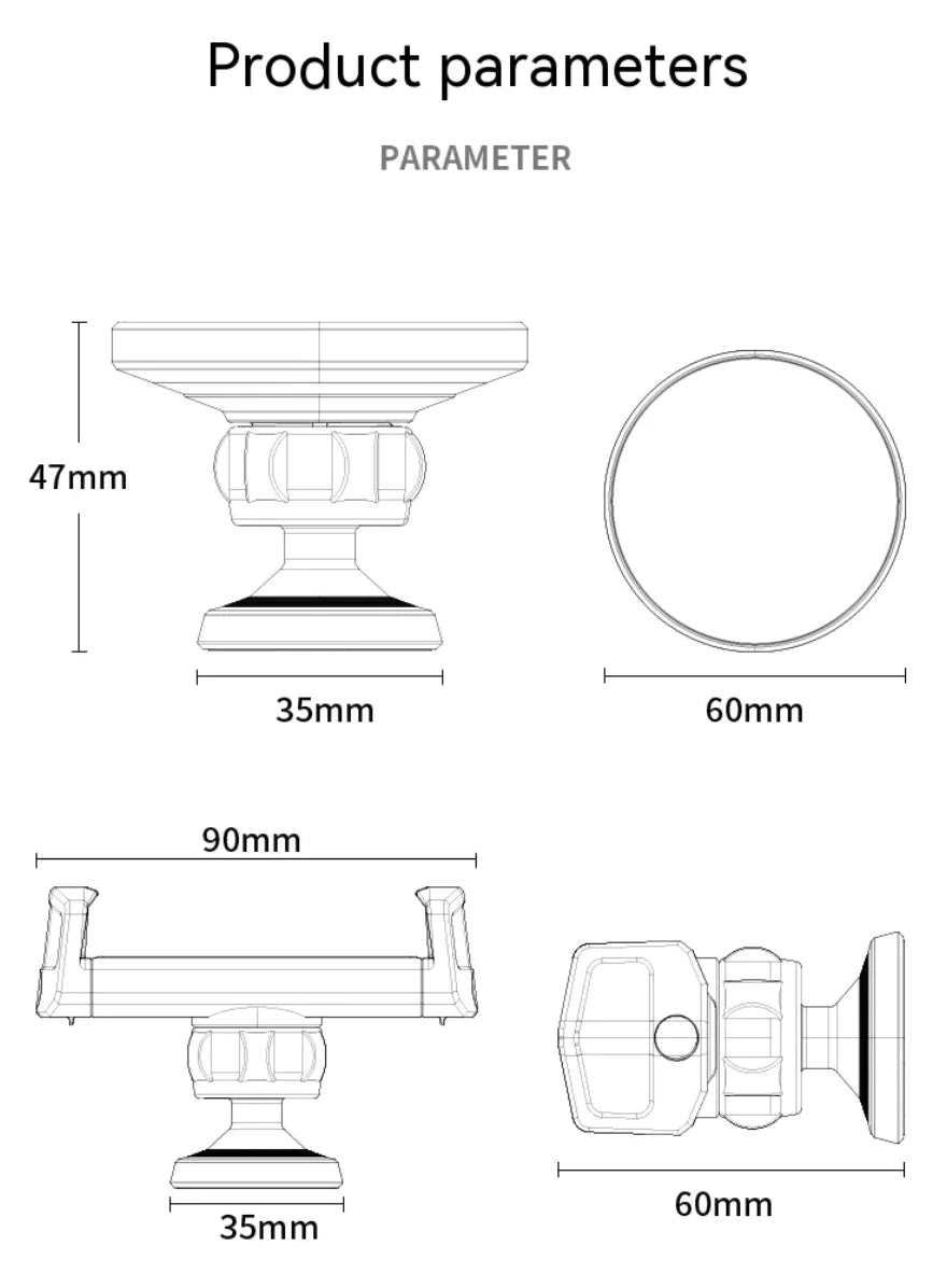 Soporte Magnético Rotativo 360° para Teléfono HejK.com