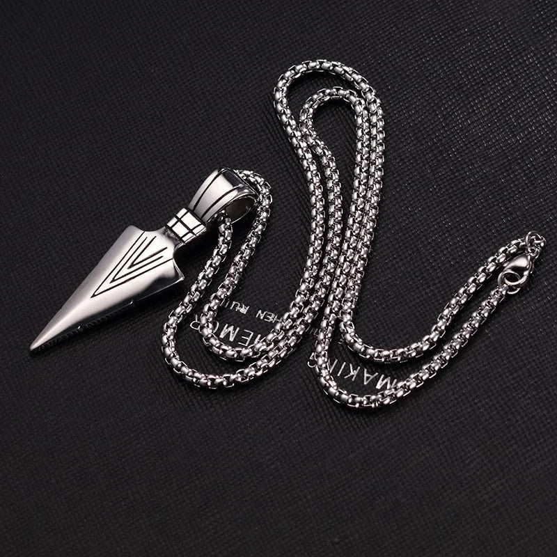 Arrow Head Pendant Long Chain Necklaces WEM Support (www.WEM.support)