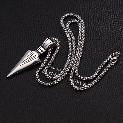 Arrow Head Pendant Long Chain Necklaces WEM Support (www.WEM.support)
