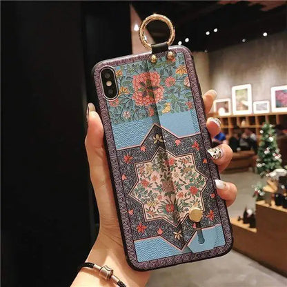 Blue Flower iPhone Case WEM Support (www.WEM.support)