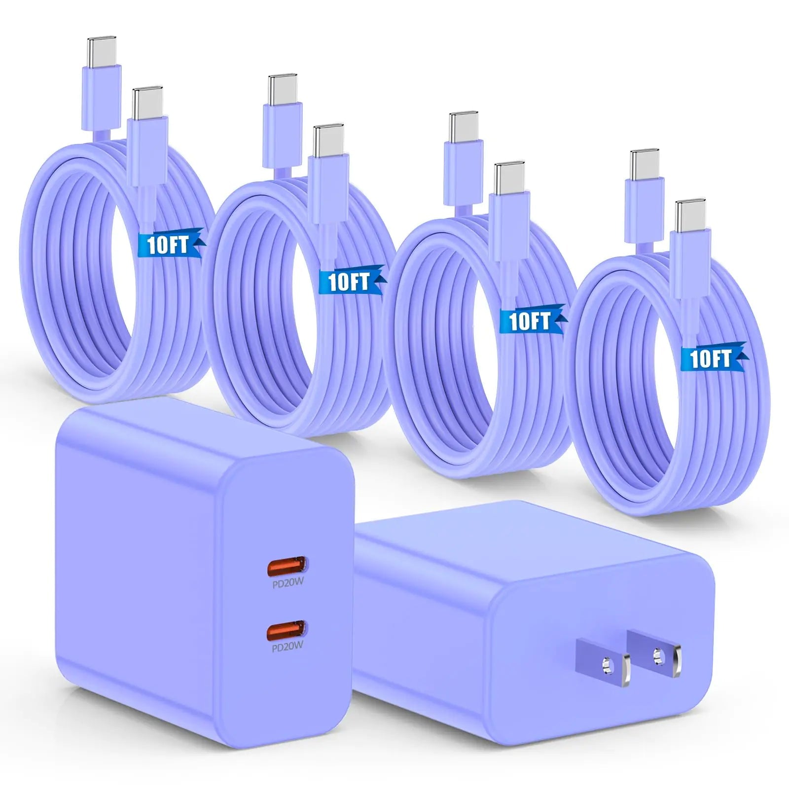 40W Fast Charger for iPhone 16 15 Pro Max Charger Fast Charging,2Pack Dual Port USB C Charging Block with 4Pack 6FT USB C to USB-C Charger Cord for iPhone 16 15 Plus/16 15 Pro Max/iPad Pro/Samsung S24 HejK.com