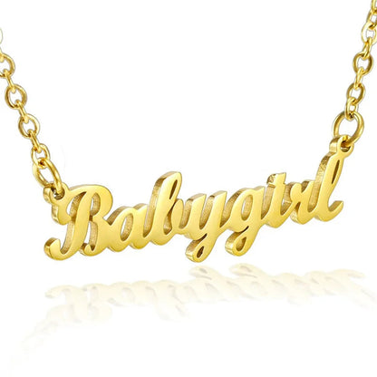 Babygirl Script Choker Necklace WEM Support (www.WEM.support)