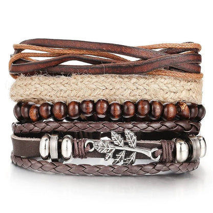 Multilayer Leather Bracelet WEM Support (www.WEM.support)