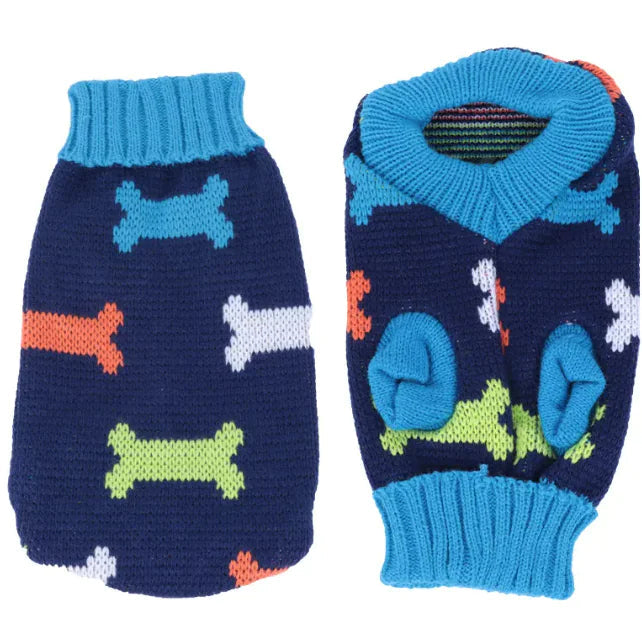 Multi Color Knitting Cat Sweater Lapel Casual HejK.com