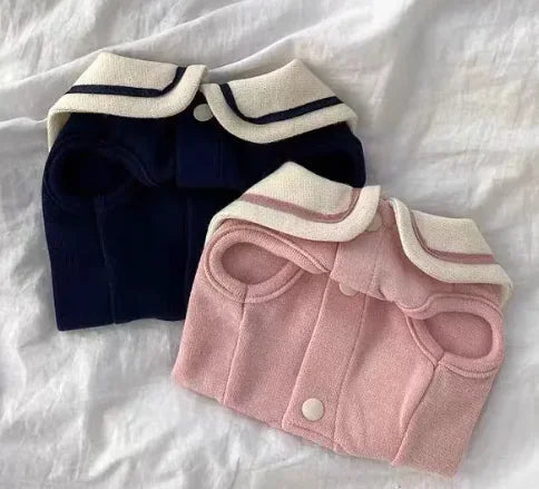 Sailor Collar Vest Thin Pet Clothing HejK.com Marketplace LLC