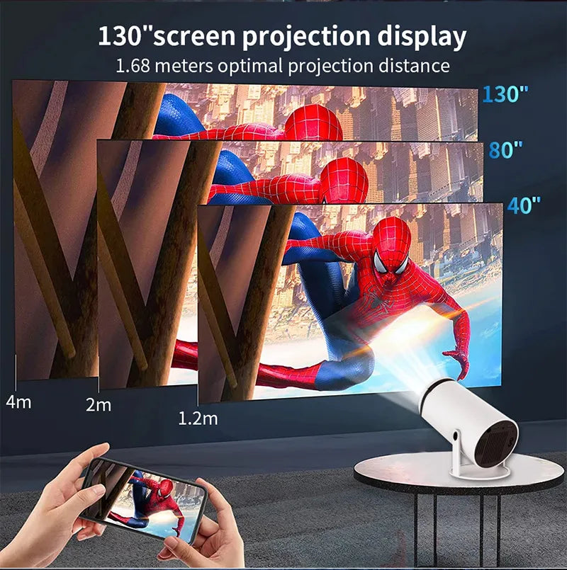 Barrel Machine HY300 Smart Projection Screen Projector WEM Support (www.WEM.support)