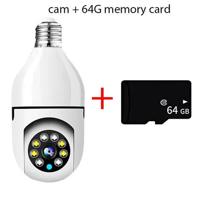 Smart 5G Surveillance Bulb: Full-Color Night Vision WEM Support (www.WEM.support)