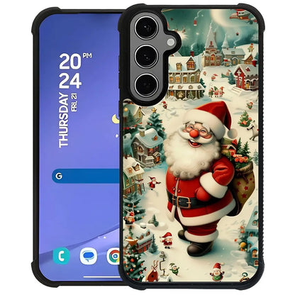 Case Compatible with Samsung Galaxy Z Fold 2 5G Case,Stained Glass Purple Flower Four Airbag Case for Galaxy Z Fold 2 5G,Christmas Drop Protection Case for Samsung Galaxy Z Fold 2 5G