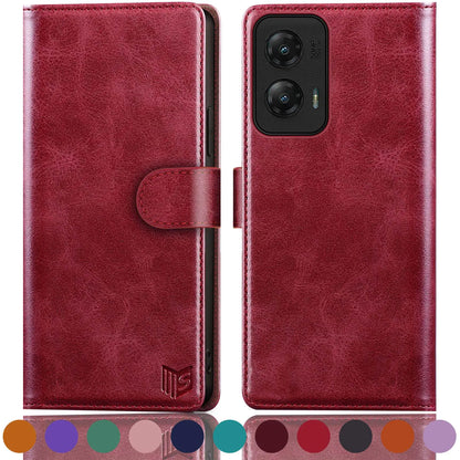 SUANPOT for Moto G Stylus 5G 2024 Wallet case with RFID Blocking Credit Card Holder,Flip Book PU Leather Protective Cover Women Men for Stylus 5G 2024 Phone case Purple