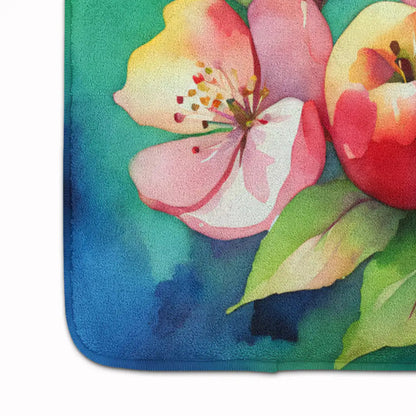 Arkansas Apple Blossom in Watercolor Memory Foam Kitchen Mat WEM Support (www.WEM.support)