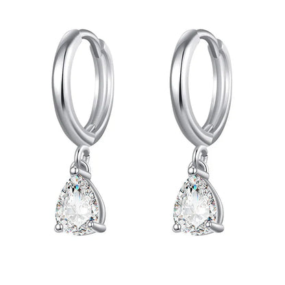 Diamond Heart Shaped Earrings HejK.com