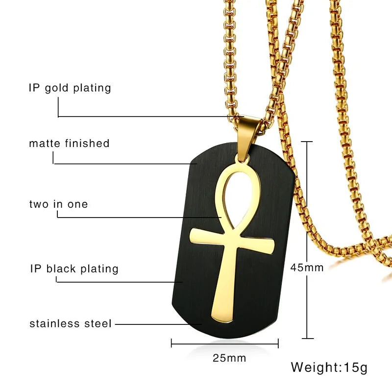 Removable Ankh Cross Necklace WEM Support (www.WEM.support)