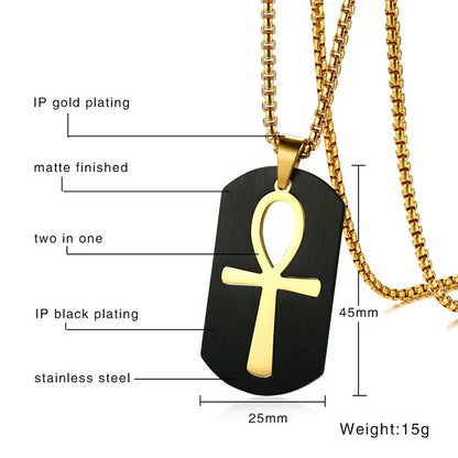 Removable Ankh Cross Necklace WEM Support (www.WEM.support)