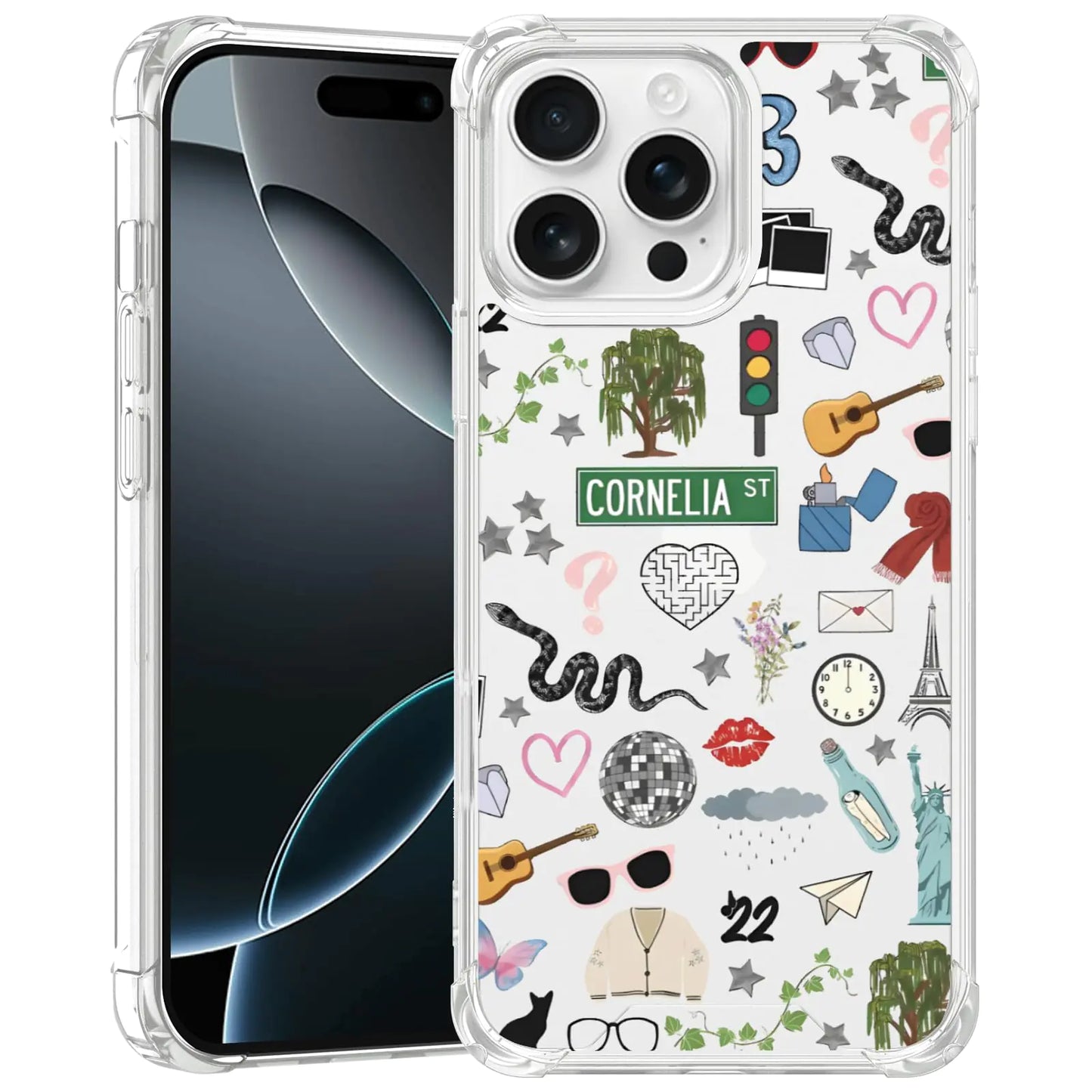 Taylorism Musician Phone Case Compatible with iPhone 12 Pro Max,Cool Queen Aesthetic Collage Phone Case for Women Girls Clear TPU Shockproof Cover Cases