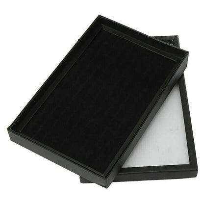 100 Slots Jewelry Ring Display Organizer Tray Holder Earrings Storage Box Case WEM Support (www.WEM.support)