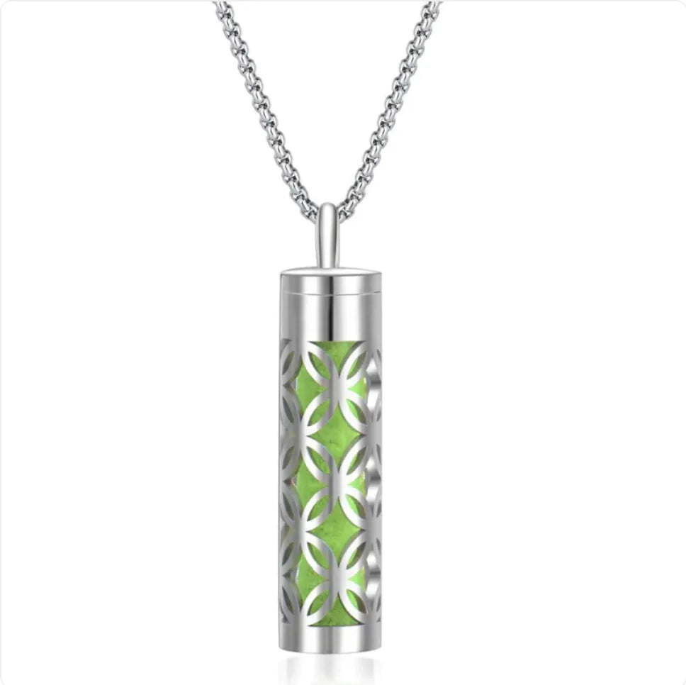 316L Stainless Steel Perfume Oil Diffuser Necklace WEM Support (www.WEM.support)