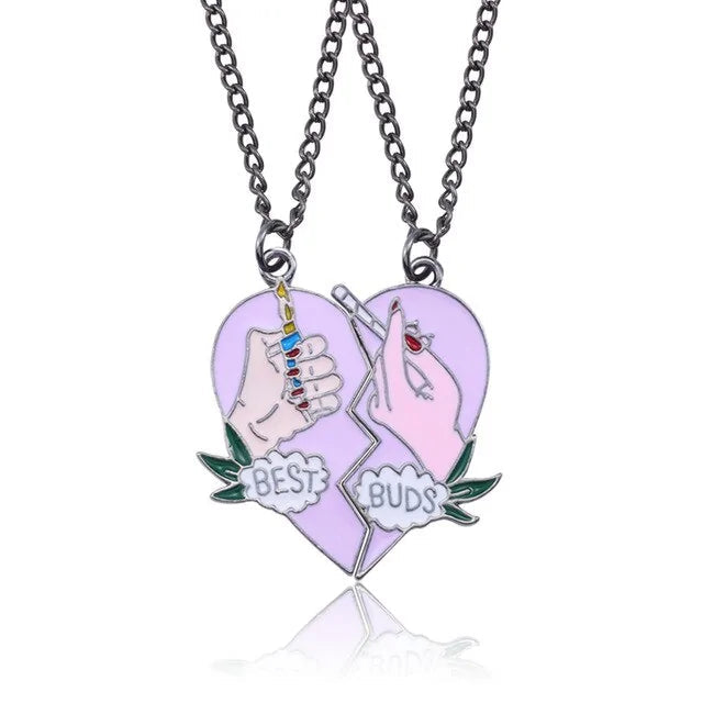Star Moon Best Friend Pendant Necklace Set WEM Support (www.WEM.support)