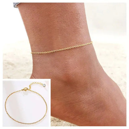 Adjustable Snake Chain Anklet for Women Girls WEM Support (www.WEM.support)