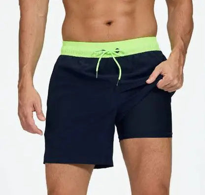 Men's Quick-Dry Double-Layer Beach Swim Trunks HejK.com