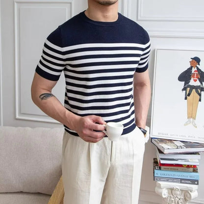 Men's Striped Short Sleeve T-Shirt HejK.com Marketplace LLC