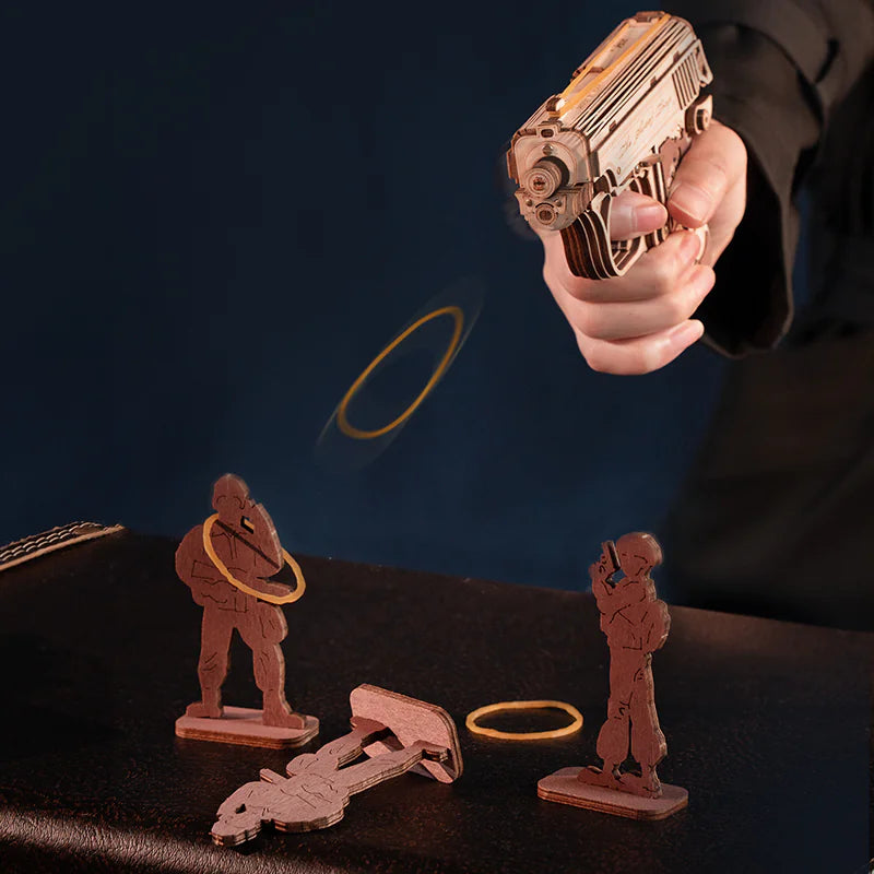 Robotime Mechanical Hideout Gun Kit WEM Support (www.WEM.support)