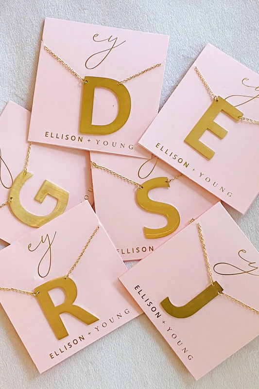 Ellison + Young: Boldly You Initial Necklace WEM Support (www.WEM.support)