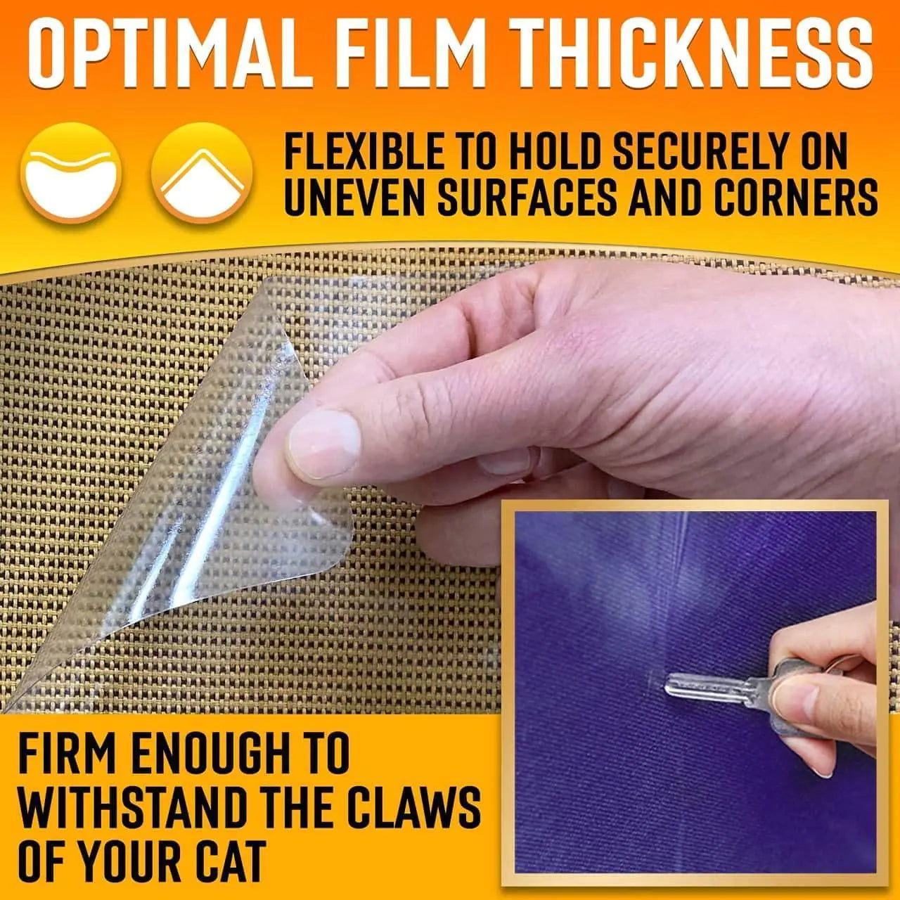 Protetores de Móveis Anti-arranhão para Gatos de Alta Resistência para Sofá Transparente 16 Folhas HejK.com