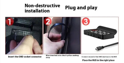 Car Universal Retrofit Portable M3 Head-up Display WEM Support (www.WEM.support)