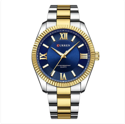 Men's Luminous Quartz Watch with Steel Strap WEM Support (www.WEM.support)