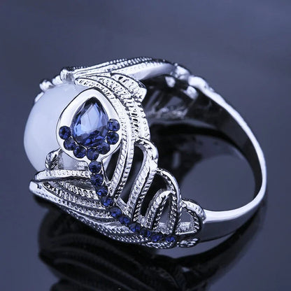 Colored Clear Irregular Stone Rings WEM Support (www.WEM.support)