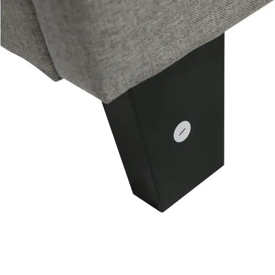 The Bed Frame With An Oversized Fabric Platform Is Easy To Assemble And Is Grey WEM Support (www.WEM.support)