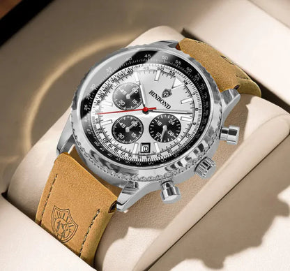 Men's Ultra-Thin Leather Strap Multifunctional Luminous Watch WEM Support (www.WEM.support)