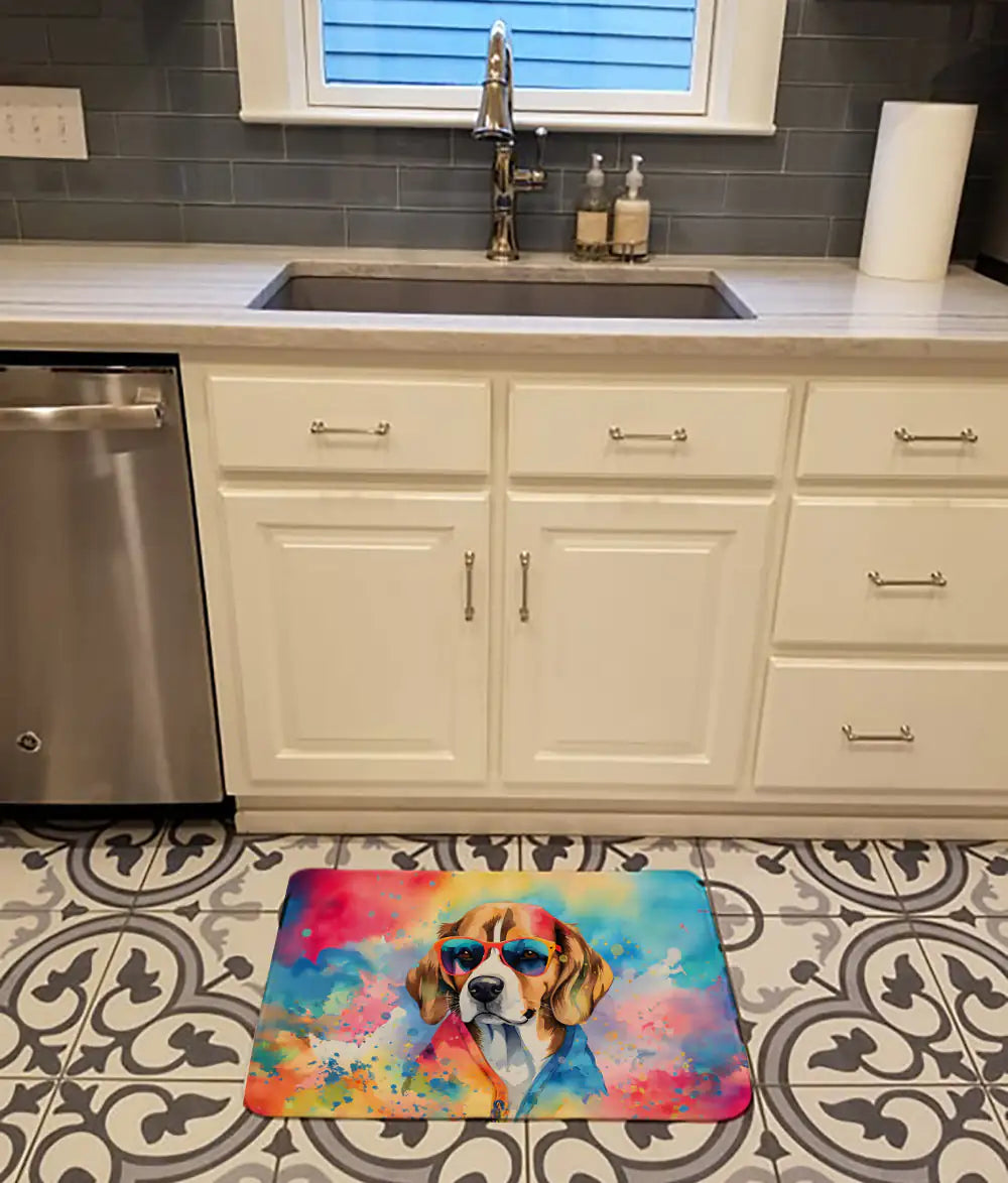 Beagle Hippie Dawg Memory Foam Kitchen Mat WEM Support (www.WEM.support)