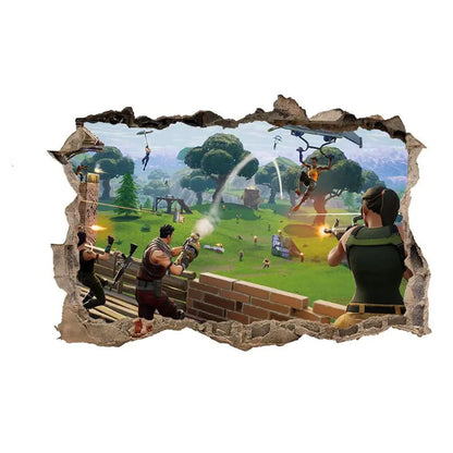3D Fortnite PVC Wall Stickers for Home Decor