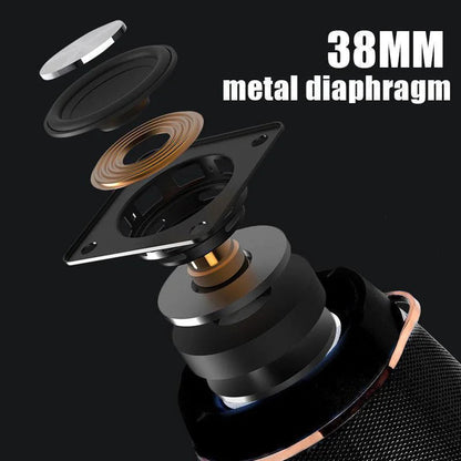 Bluetooth 5.1 Speaker Wireless Waterproof Outdoor Stereo LOUD Bass USB/TF Strap WEM Support (www.WEM.support)