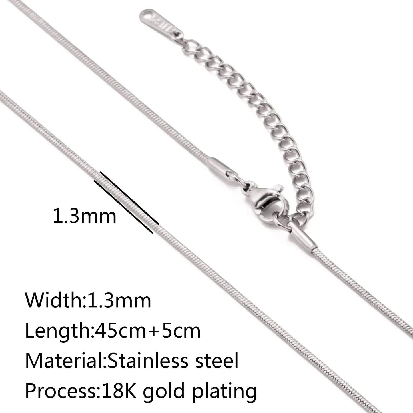 Stainless Steel Vacuum Vapor Plating 18K Gold Color Protection Lip Chain Accessories WEM Support (www.WEM.support)