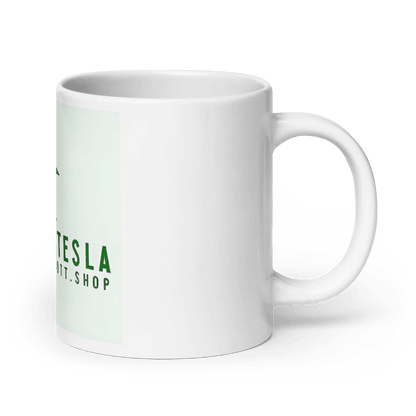 Weißer Glanzbecher - Catch Cards